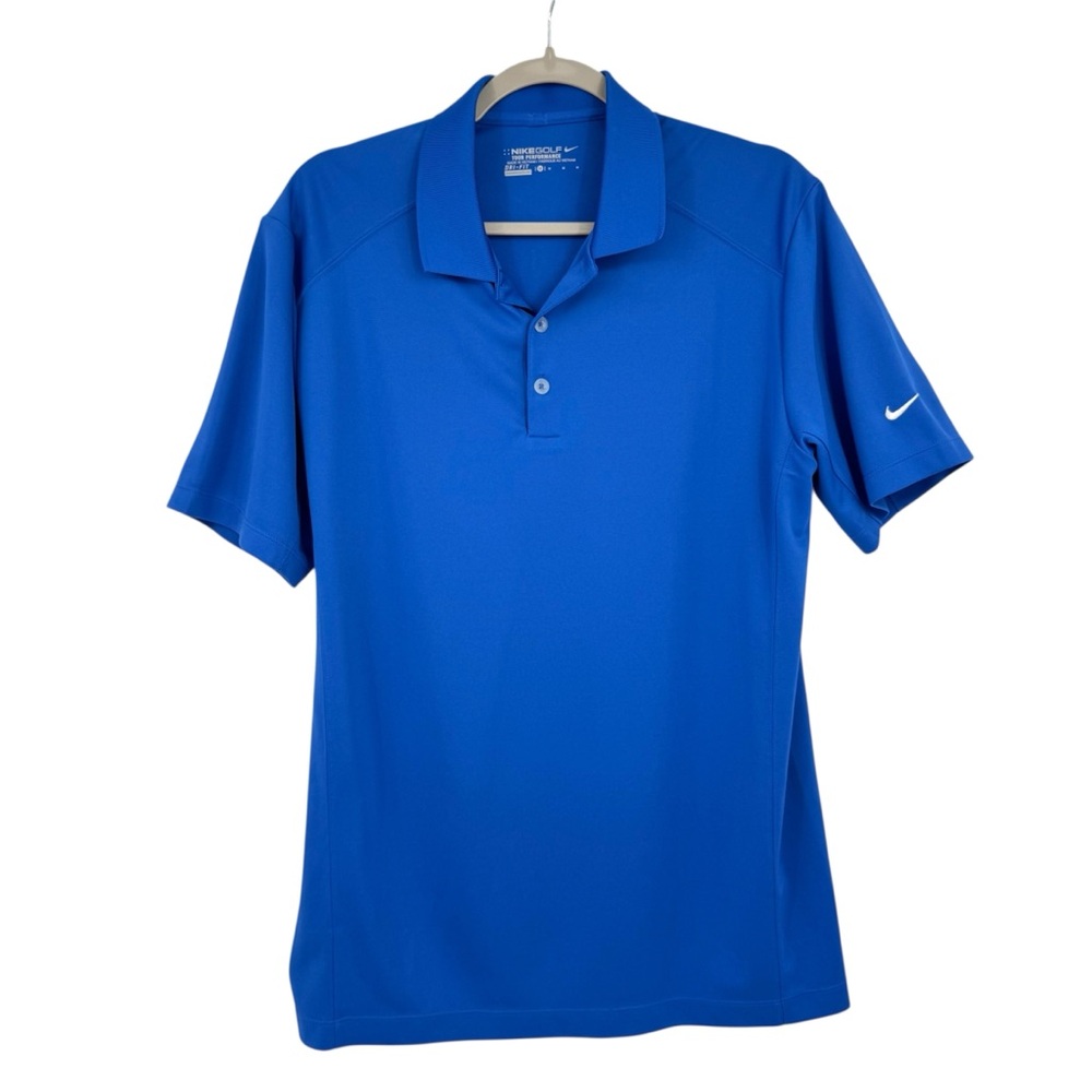 Nike Golf Men’s Size Medium Tour Performance Dri-Fit Victory  blue Polo Shirt